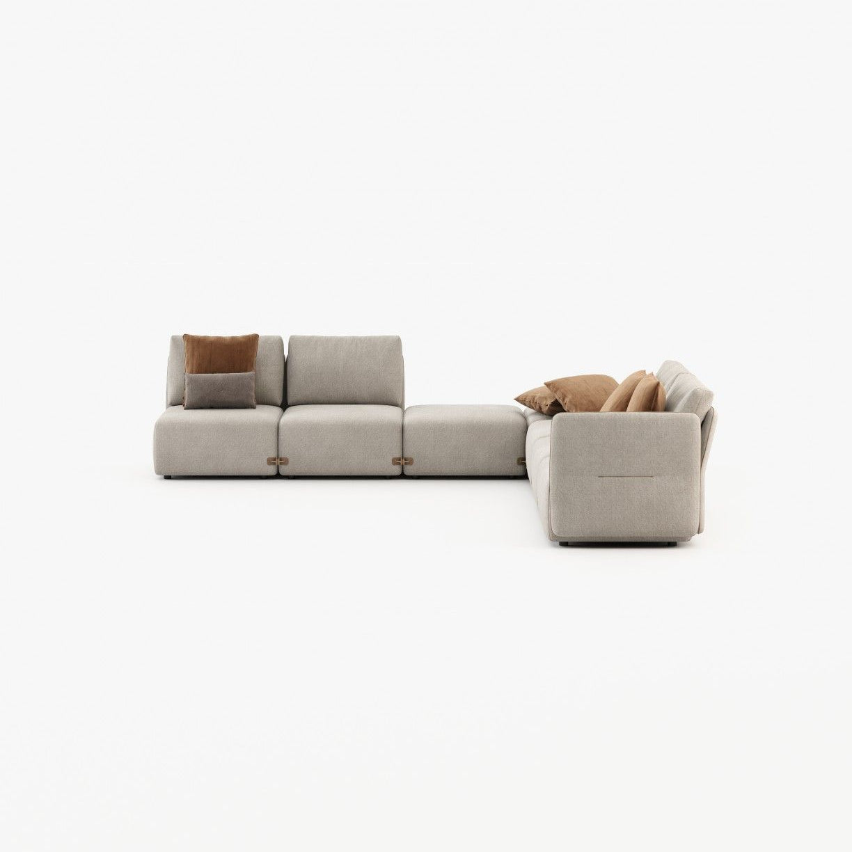 Laskasas CASABLANCA arm module Sofa Xangai Sand - Araco Interiors