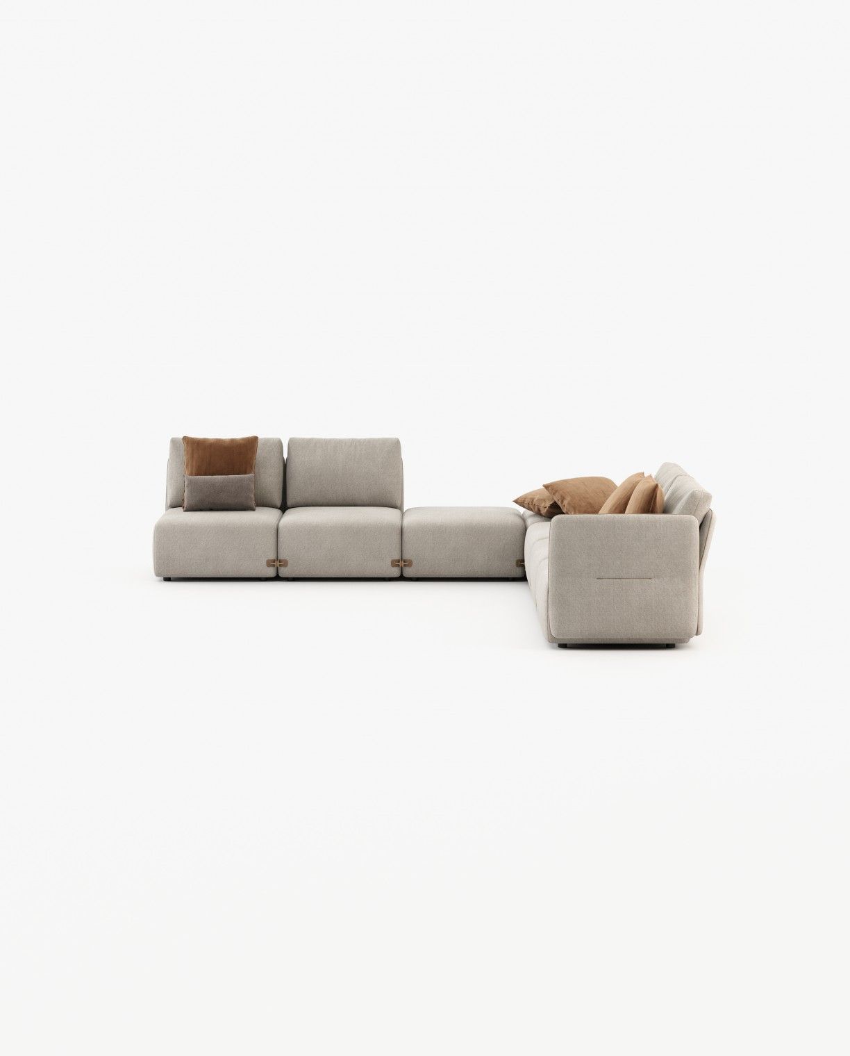 Laskasas CASABLANCA arm module Sofa Xangai Sand - Araco Interiors