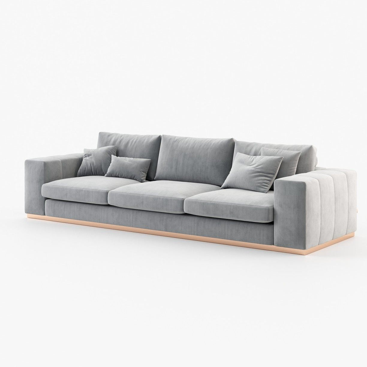 Laskasas CHARLIE 3 seater Sofa Vienna Light Grey - Araco Interiors