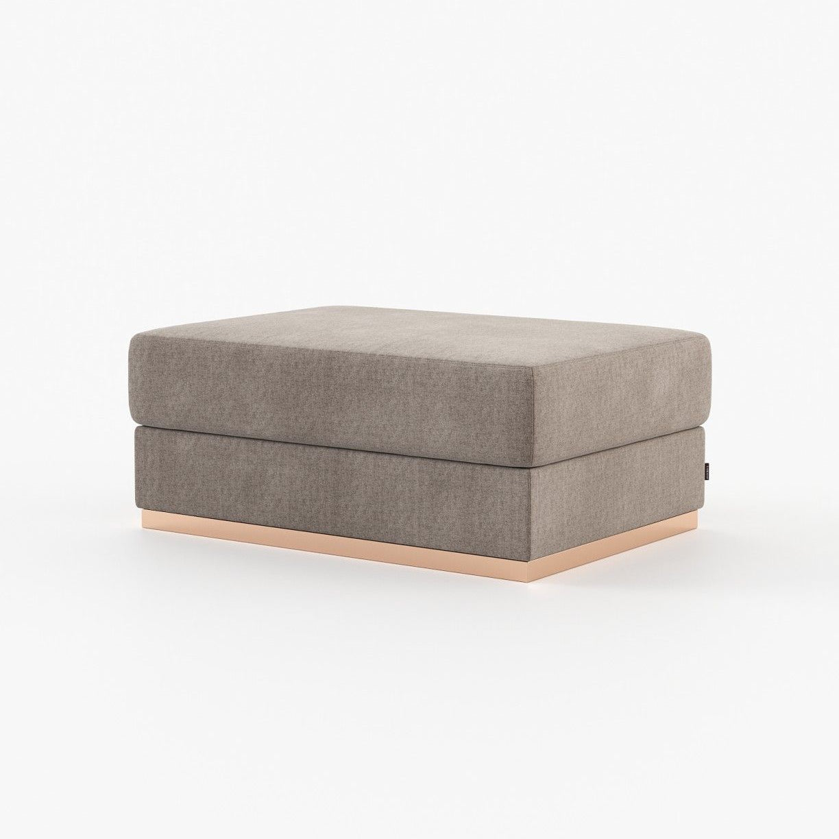 Laskasas CHARLIE Footstool & Pouf Xangai Taupe - Araco Interiors