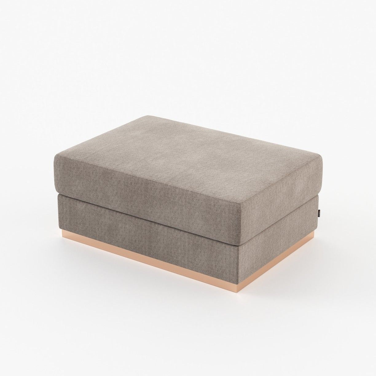 Laskasas CHARLIE Footstool & Pouf Xangai Taupe - Araco Interiors