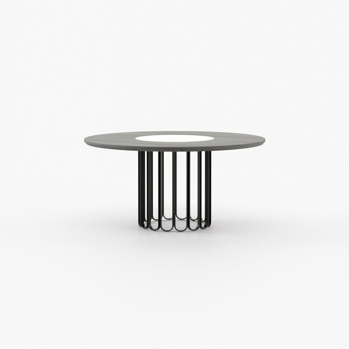 Laskasas CHERYL Dining & Bar Table Grey Eucalyptus Veneer Matte - Araco Interiors