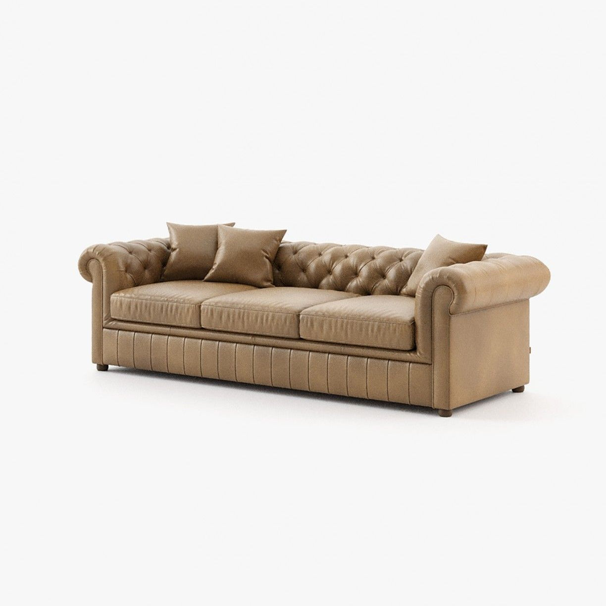 Laskasas CHESTER 2 seater Sofa Seoul Camel Leather - Araco Interiors