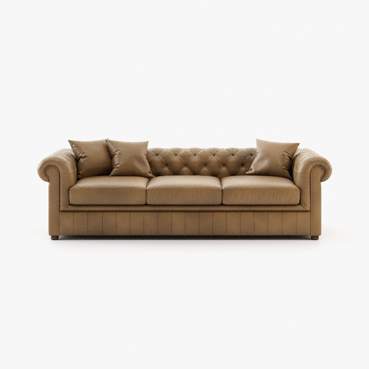 Laskasas CHESTER 3 seater Sofa Seoul Camel Leather - Araco Interiors