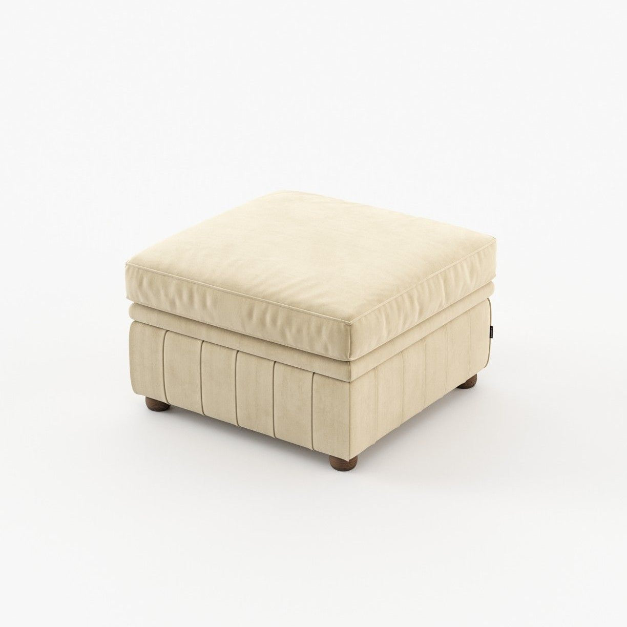 Laskasas CHESTER Footstool & Pouf Vienna Beige - Araco Interiors