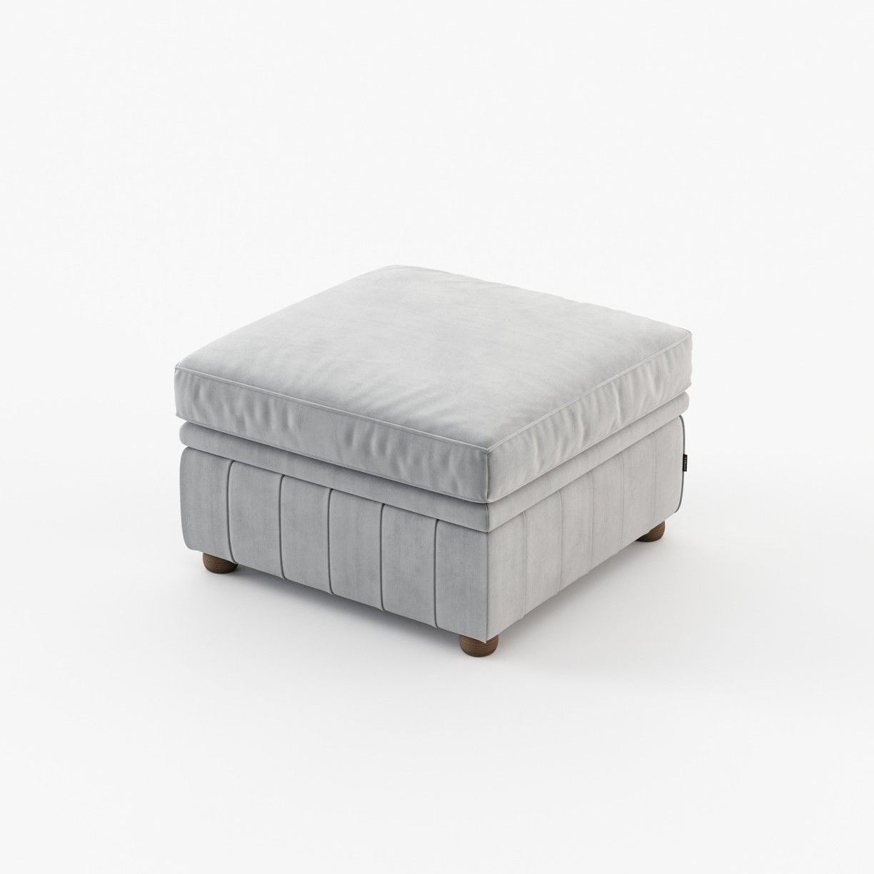 Laskasas CHESTER Footstool & Pouf Vienna Light Grey - Araco Interiors