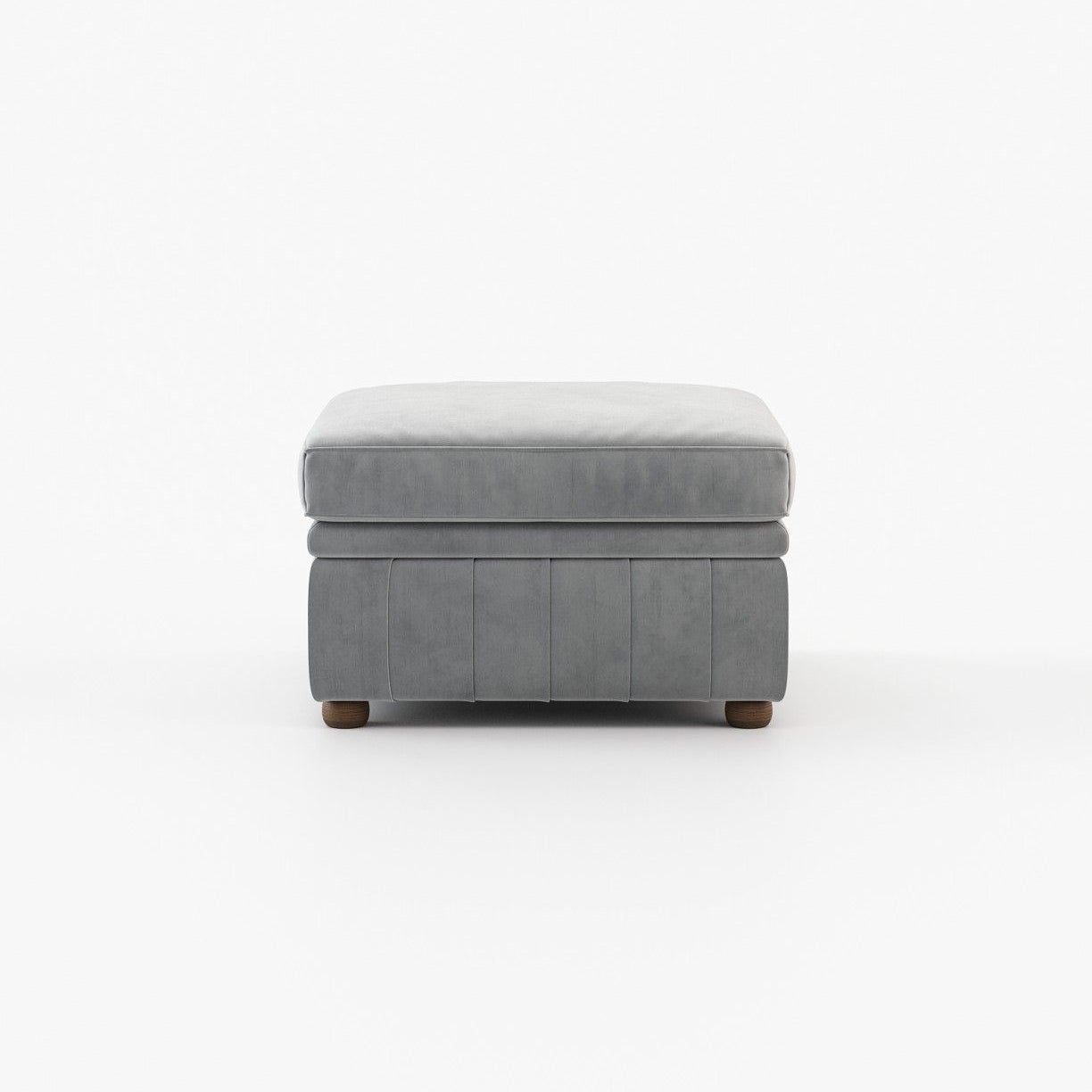 Laskasas CHESTER Footstool & Pouf Vienna Light Grey - Araco Interiors