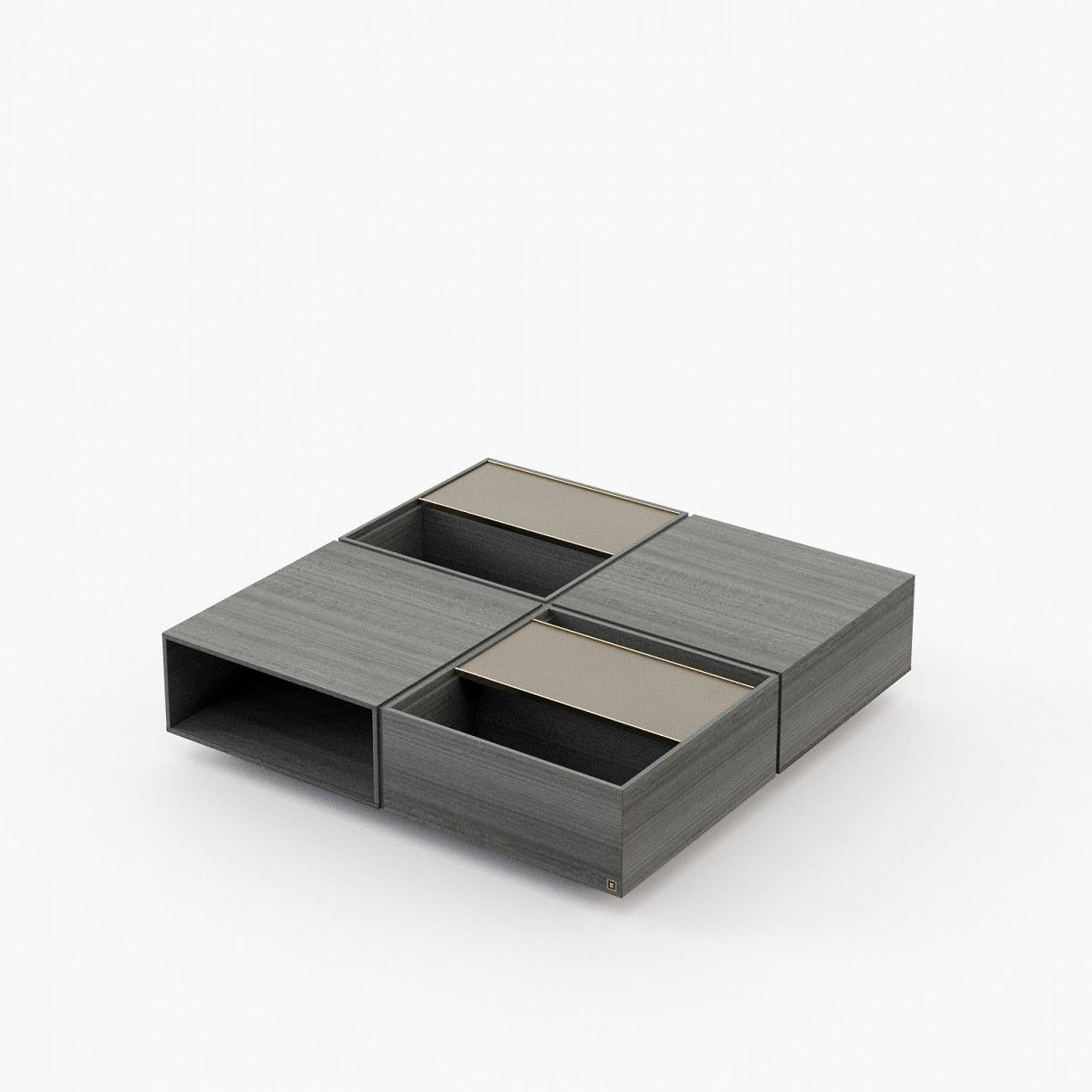 Laskasas CHIOS Coffee Table Grey Eucalyptus Veneer Matte - Araco Interiors