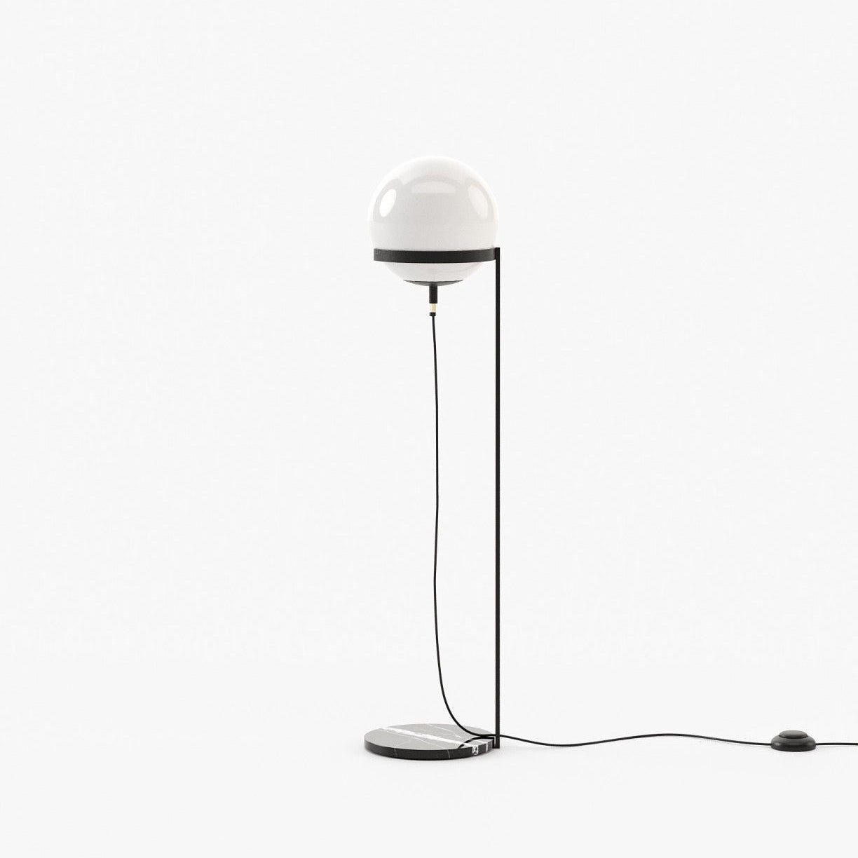 Laskasas CLARKE Floor Lamp Nero Marquina Polished Marble - Araco Interiors