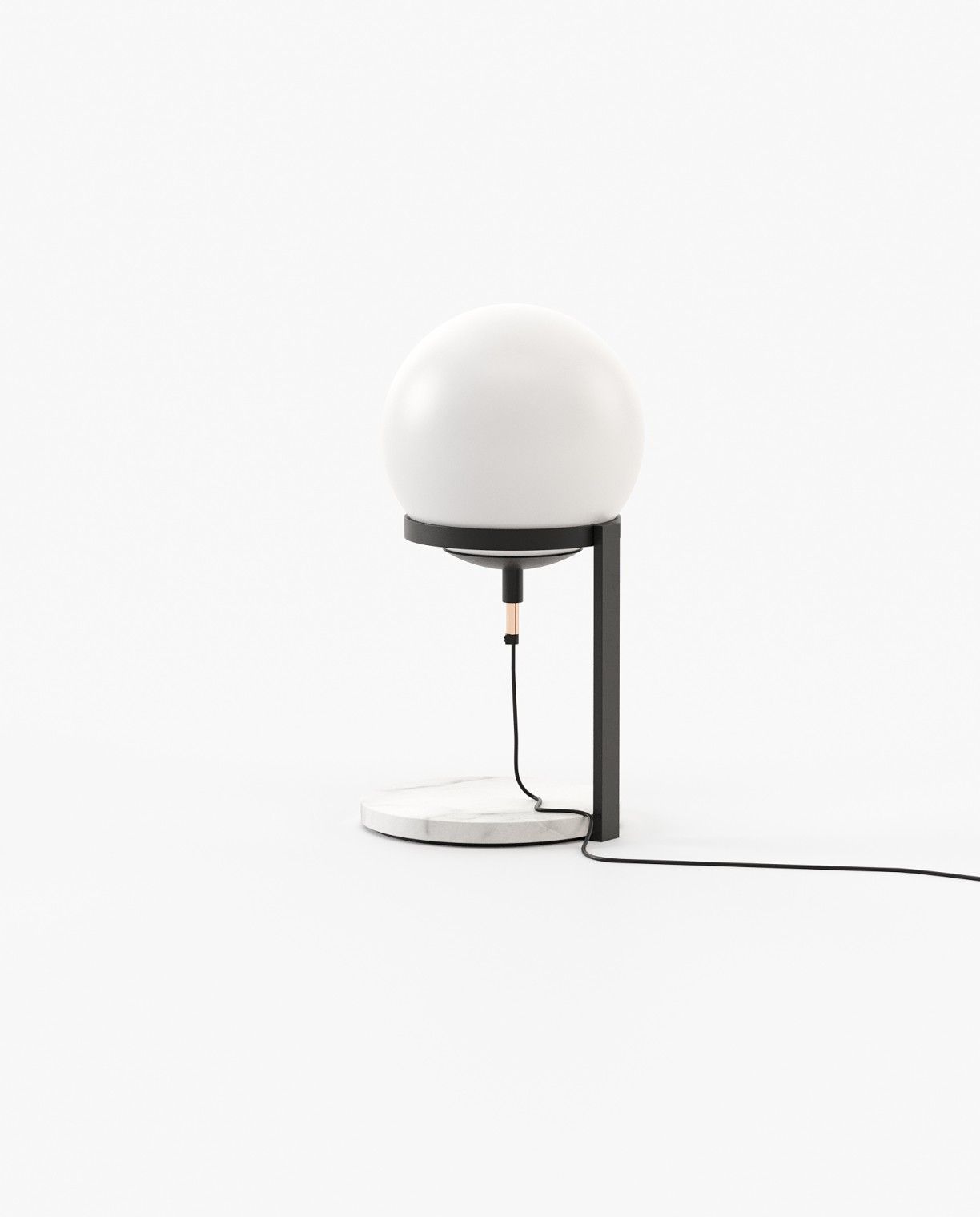 Laskasas CLARKE Table & Desk Lamp Carrara Marble - Araco Interiors