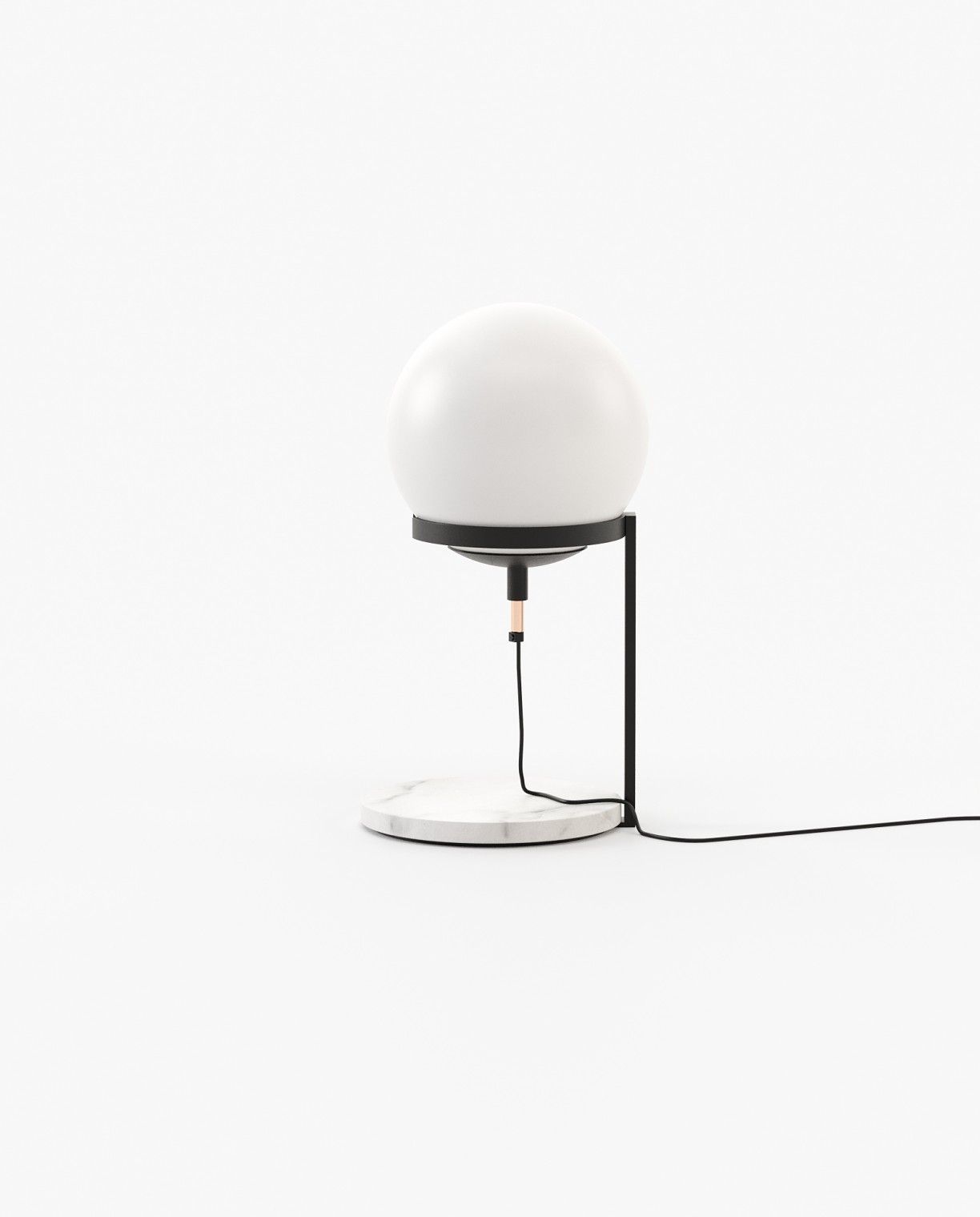 Laskasas CLARKE Table & Desk Lamp Carrara Marble - Araco Interiors