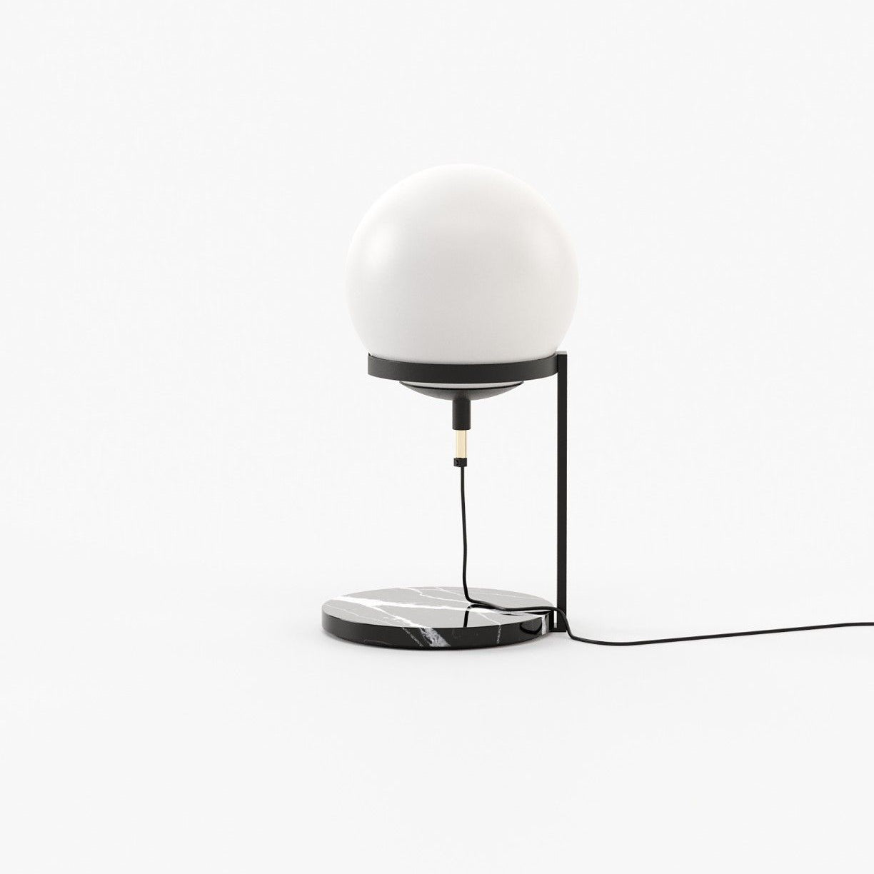 Laskasas CLARKE Table & Desk Lamp Nero Marquina Polished Marble - Araco Interiors