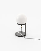 Laskasas CLARKE Table & Desk Lamp Nero Marquina Polished Marble - Araco Interiors