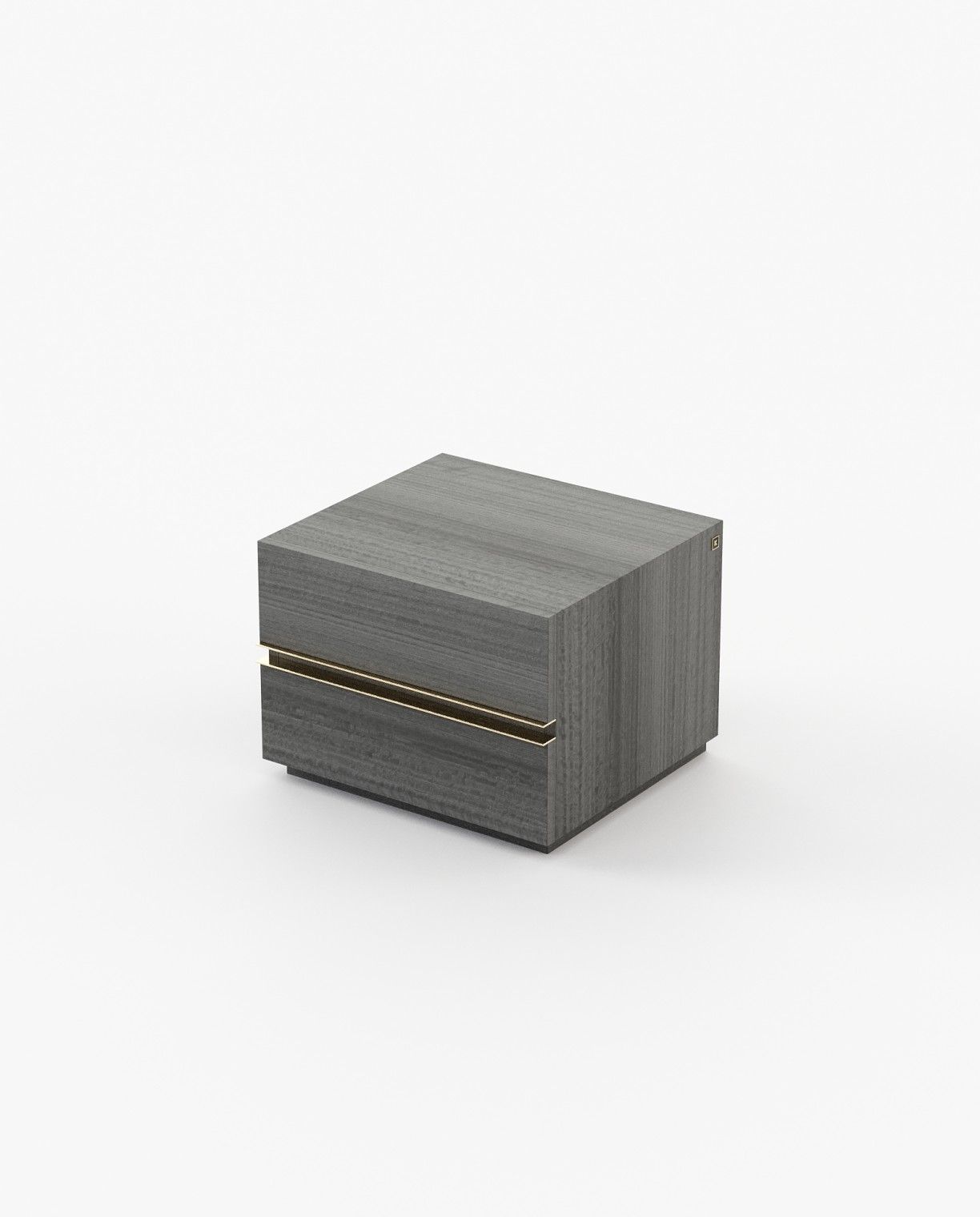 Laskasas CONNOR Bedside Cabinet & Table Grey Eucalyptus Veneer Matte - Araco Interiors