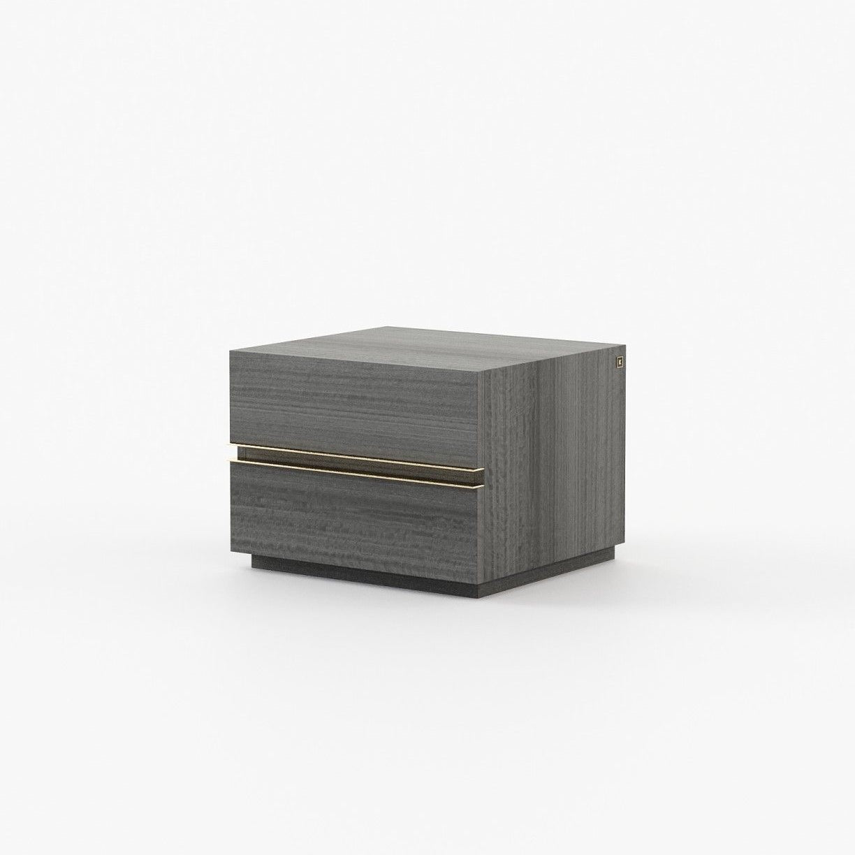 Laskasas CONNOR Bedside Cabinet & Table Grey Eucalyptus Veneer Matte - Araco Interiors