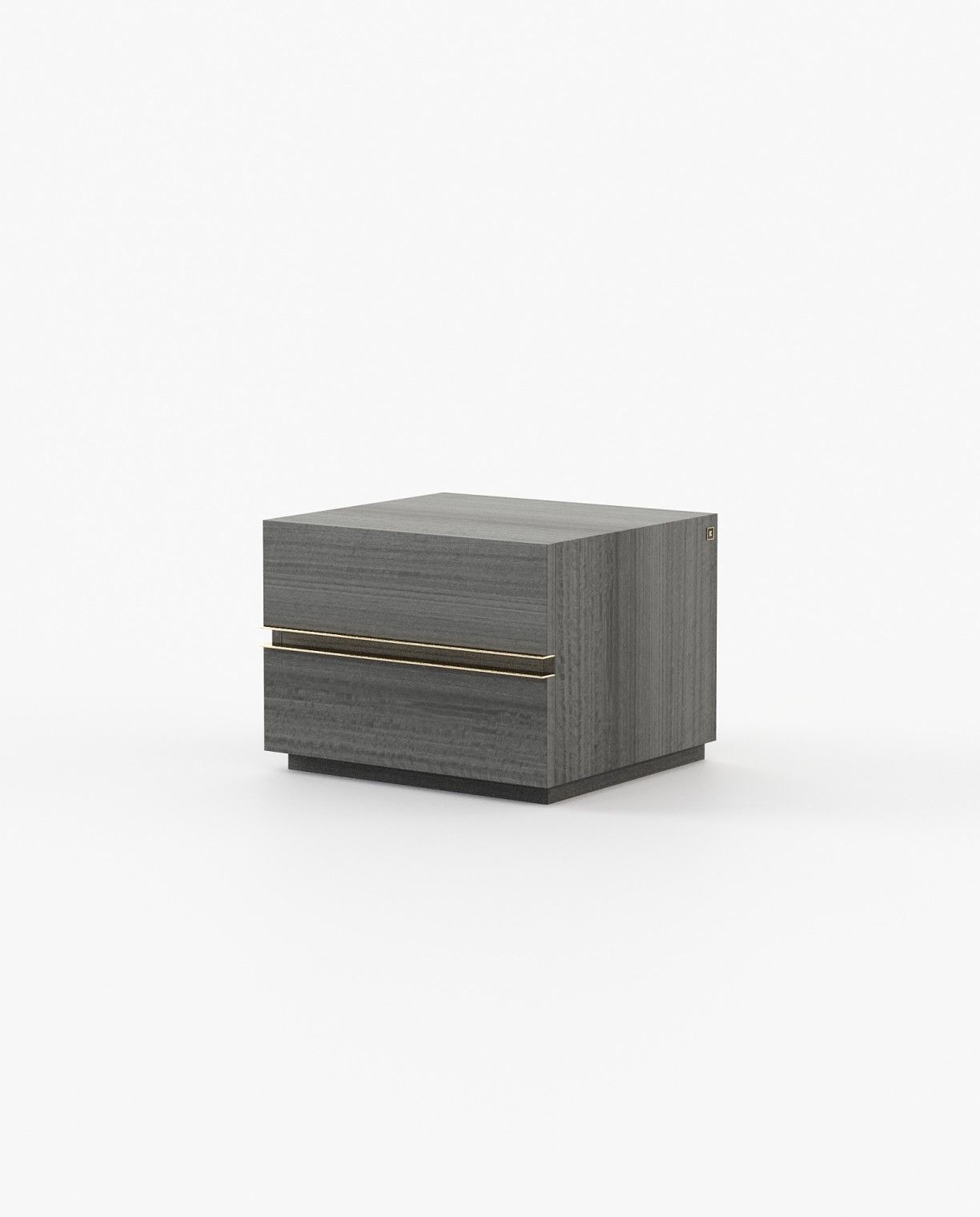 Laskasas CONNOR Bedside Cabinet & Table Grey Eucalyptus Veneer Matte - Araco Interiors