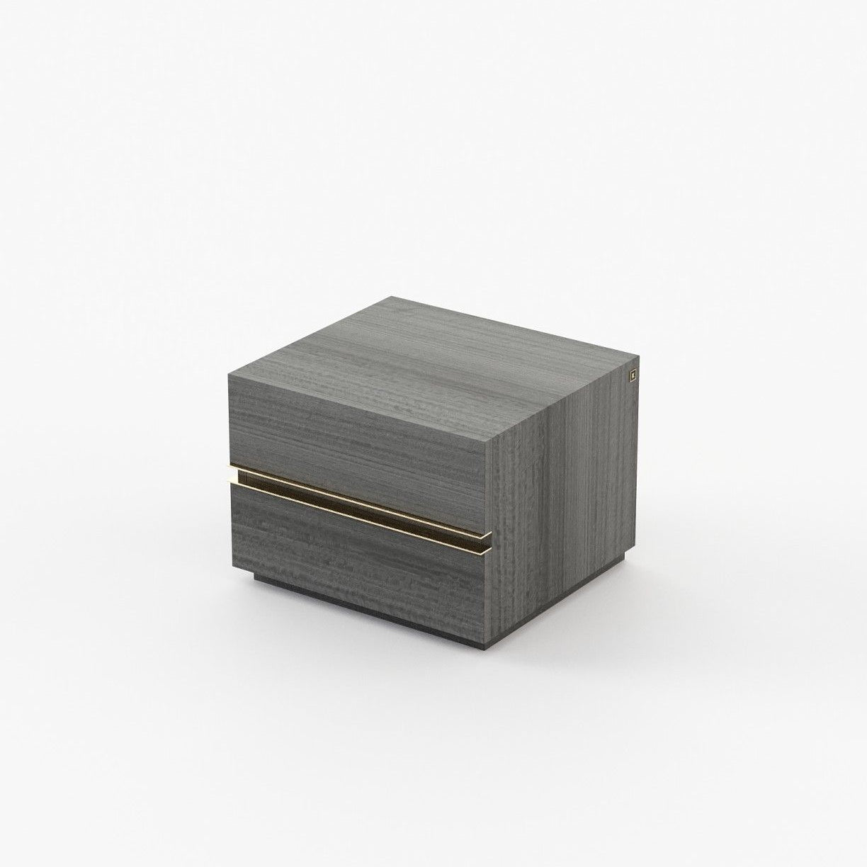 Laskasas CONNOR Bedside Cabinet & Table Grey Eucalyptus Veneer Matte - Araco Interiors