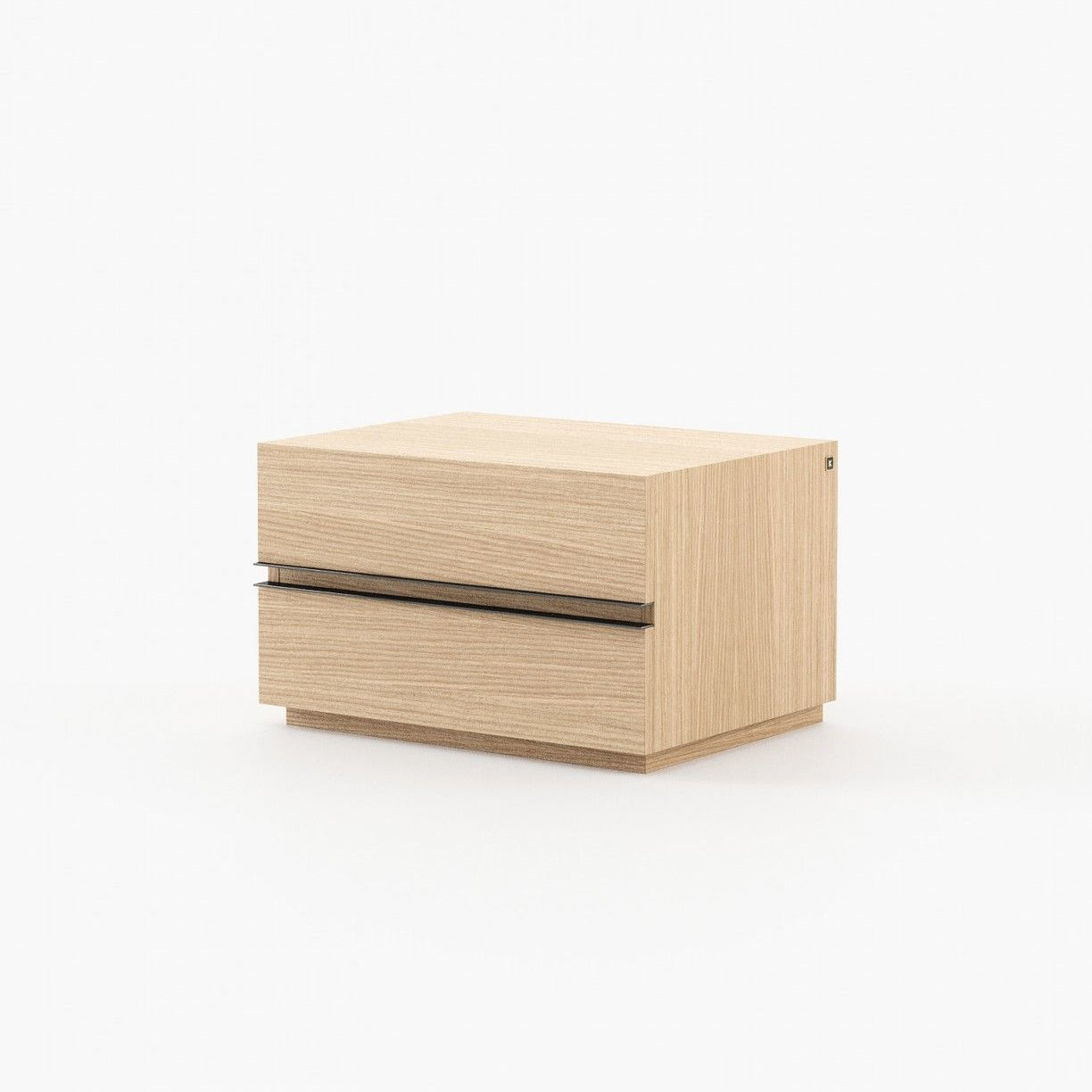 Laskasas CONNOR Bedside Cabinet & Table Oak Veneer Matte - Araco Interiors