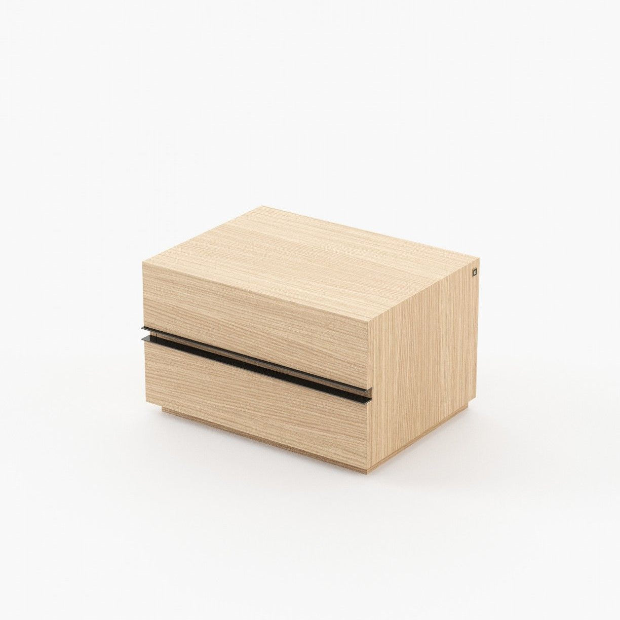 Laskasas CONNOR Bedside Cabinet & Table Oak Veneer Matte - Araco Interiors
