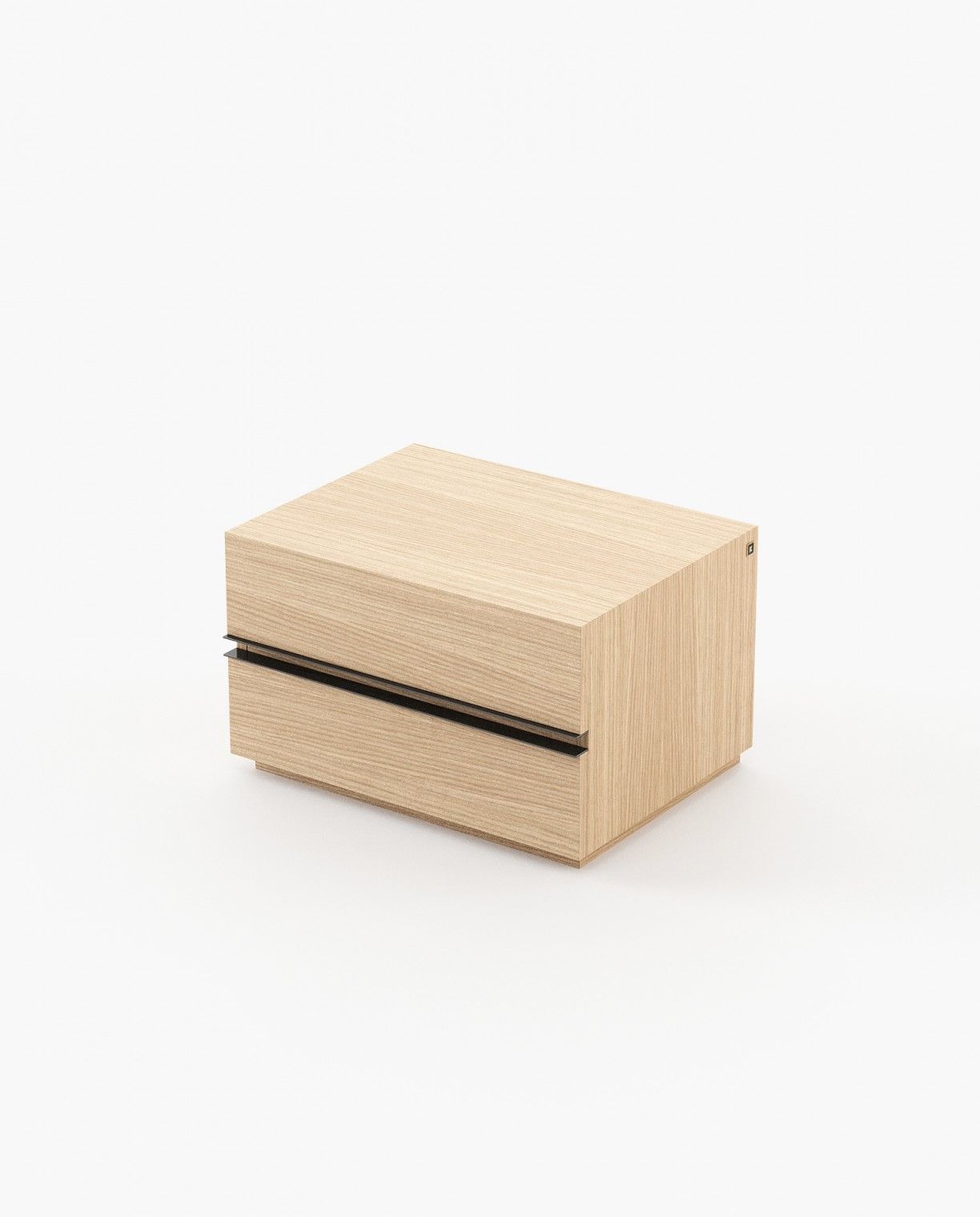 Laskasas CONNOR Bedside Cabinet & Table Oak Veneer Matte - Araco Interiors