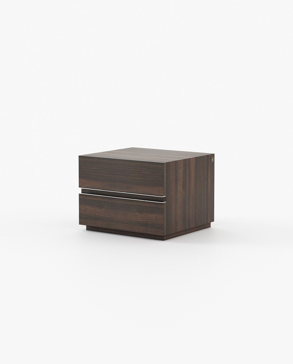 Laskasas CONNOR Bedside Cabinet & Table Smoked Eucalyptus Veneer Matte - Araco Interiors