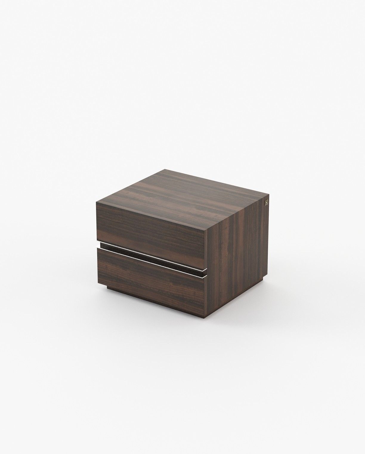 Laskasas CONNOR Bedside Cabinet & Table Smoked Eucalyptus Veneer Matte - Araco Interiors