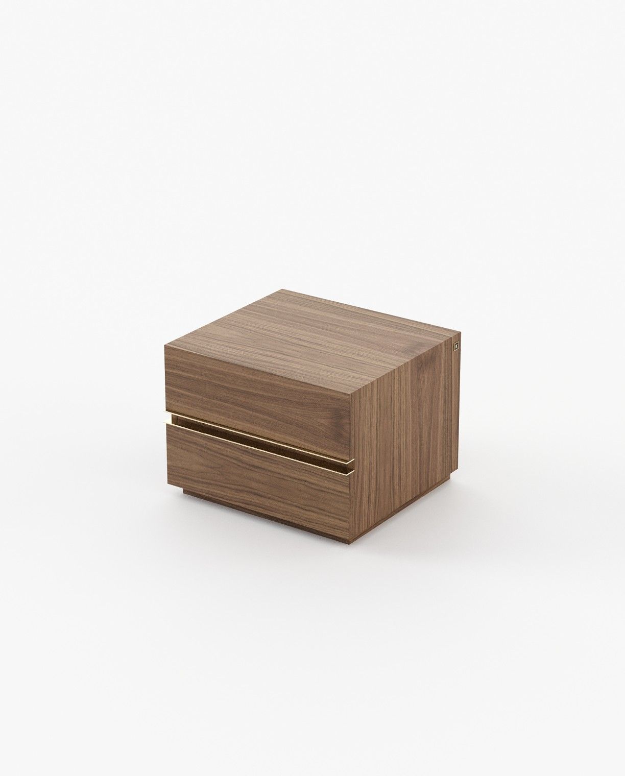 Laskasas CONNOR Bedside Cabinet & Table Walnut Veneer Matte - Araco Interiors