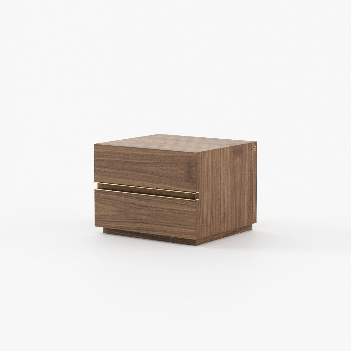 Laskasas CONNOR Bedside Cabinet & Table Walnut Veneer Matte - Araco Interiors