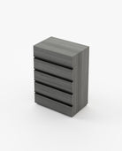 Laskasas CONNOR Tallboy Chest of Drawers Grey Eucalyptus Veneer Matte - Araco Interiors