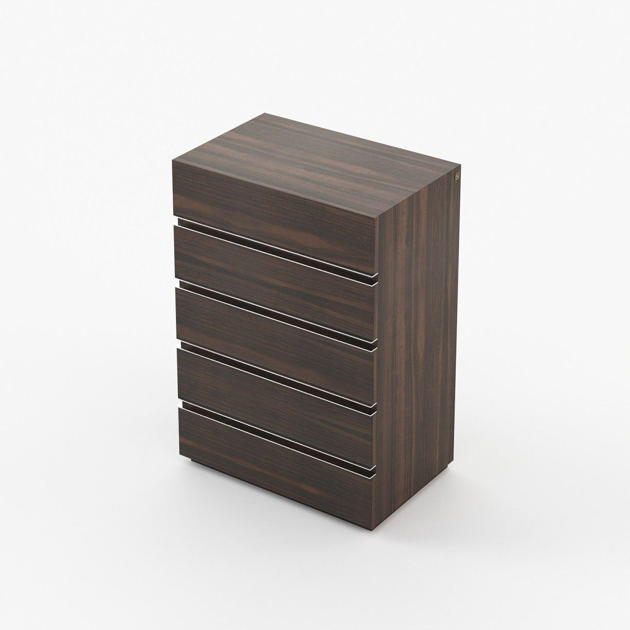 Laskasas CONNOR Tallboy Chest of Drawers Smoked Eucalyptus Veneer Matte - Araco Interiors