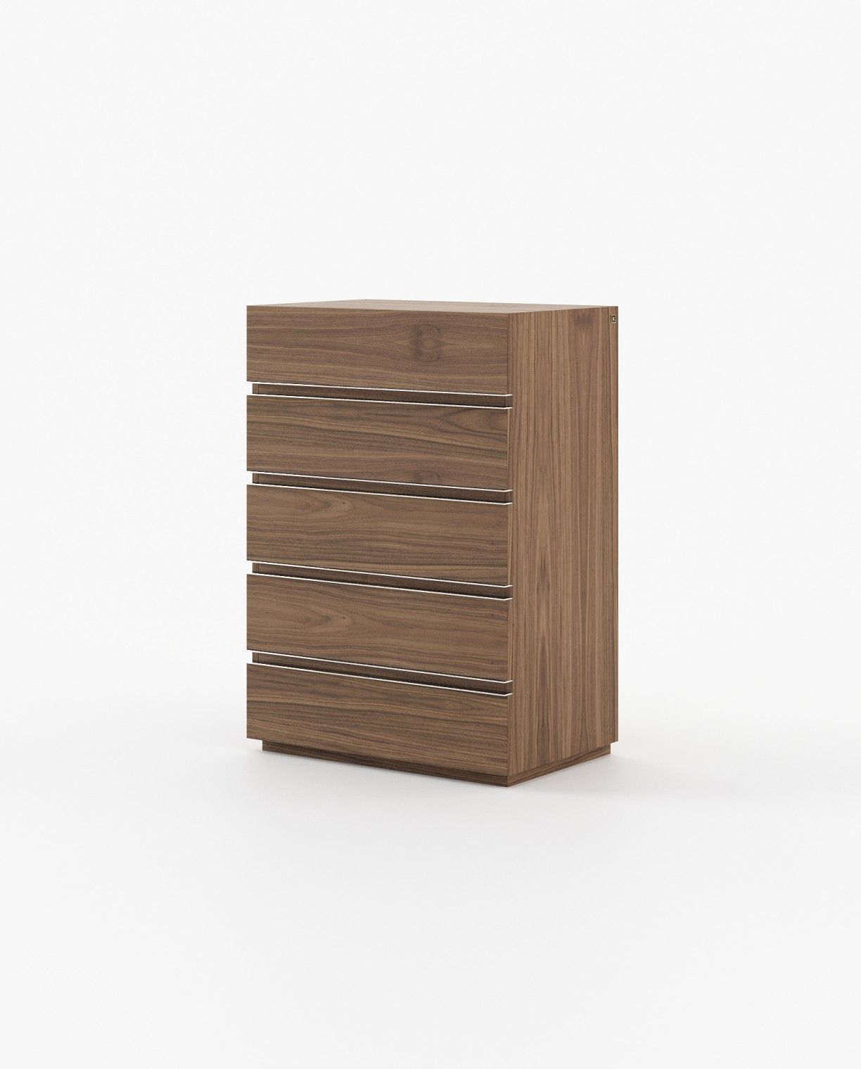 Laskasas CONNOR Tallboy Chest of Drawers Walnut Veneer Matte - Araco Interiors