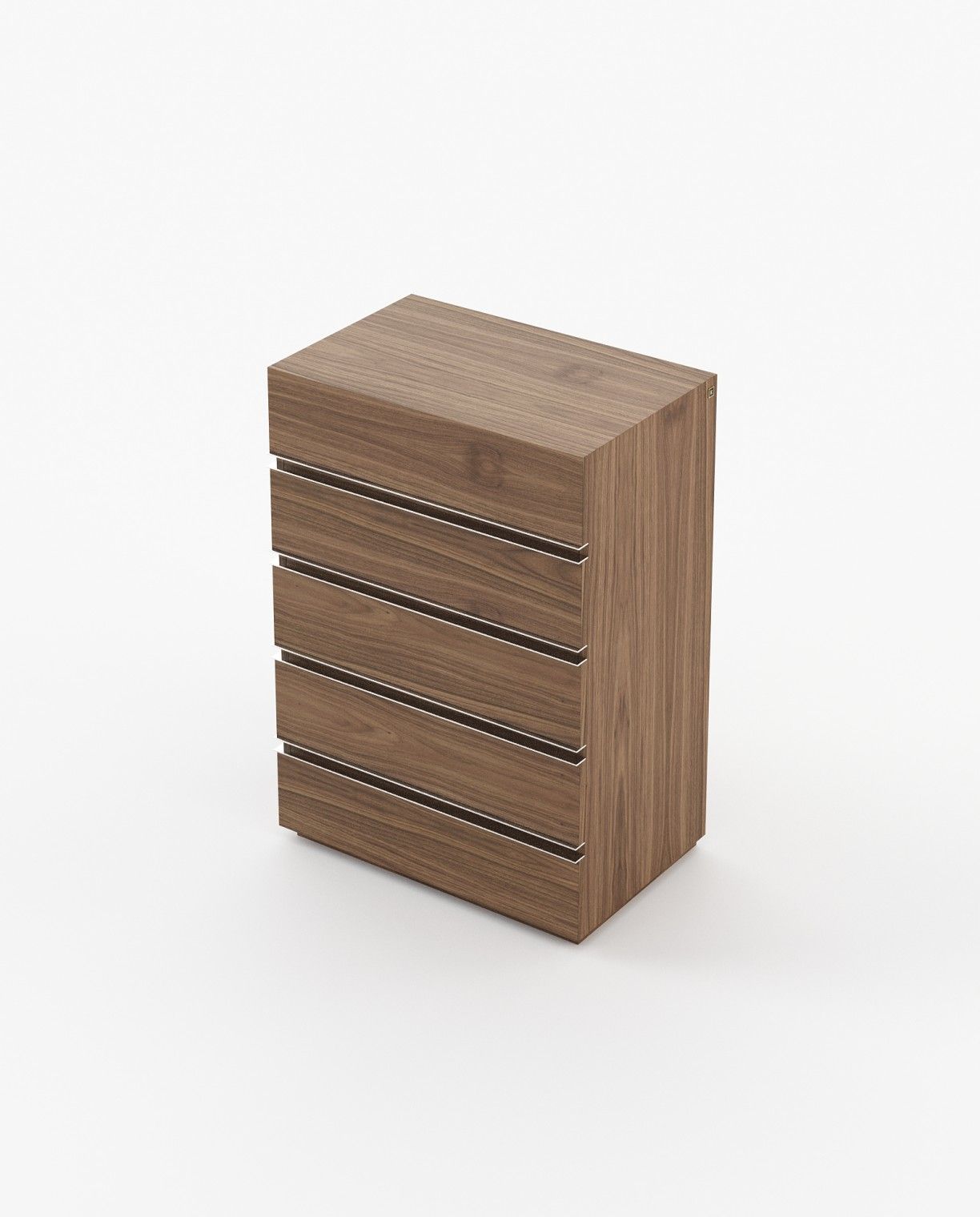 Laskasas CONNOR Tallboy Chest of Drawers Walnut Veneer Matte - Araco Interiors