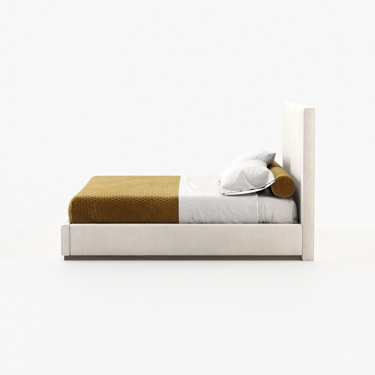 Laskasas CORIN Bed & Headboard Xangai White - Araco Interiors