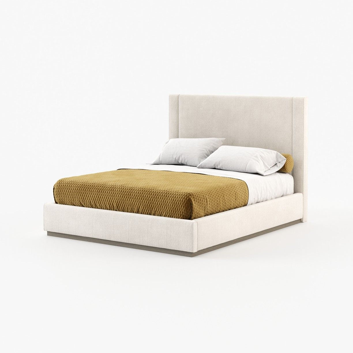 Laskasas CORIN Bed & Headboard Xangai White - Araco Interiors