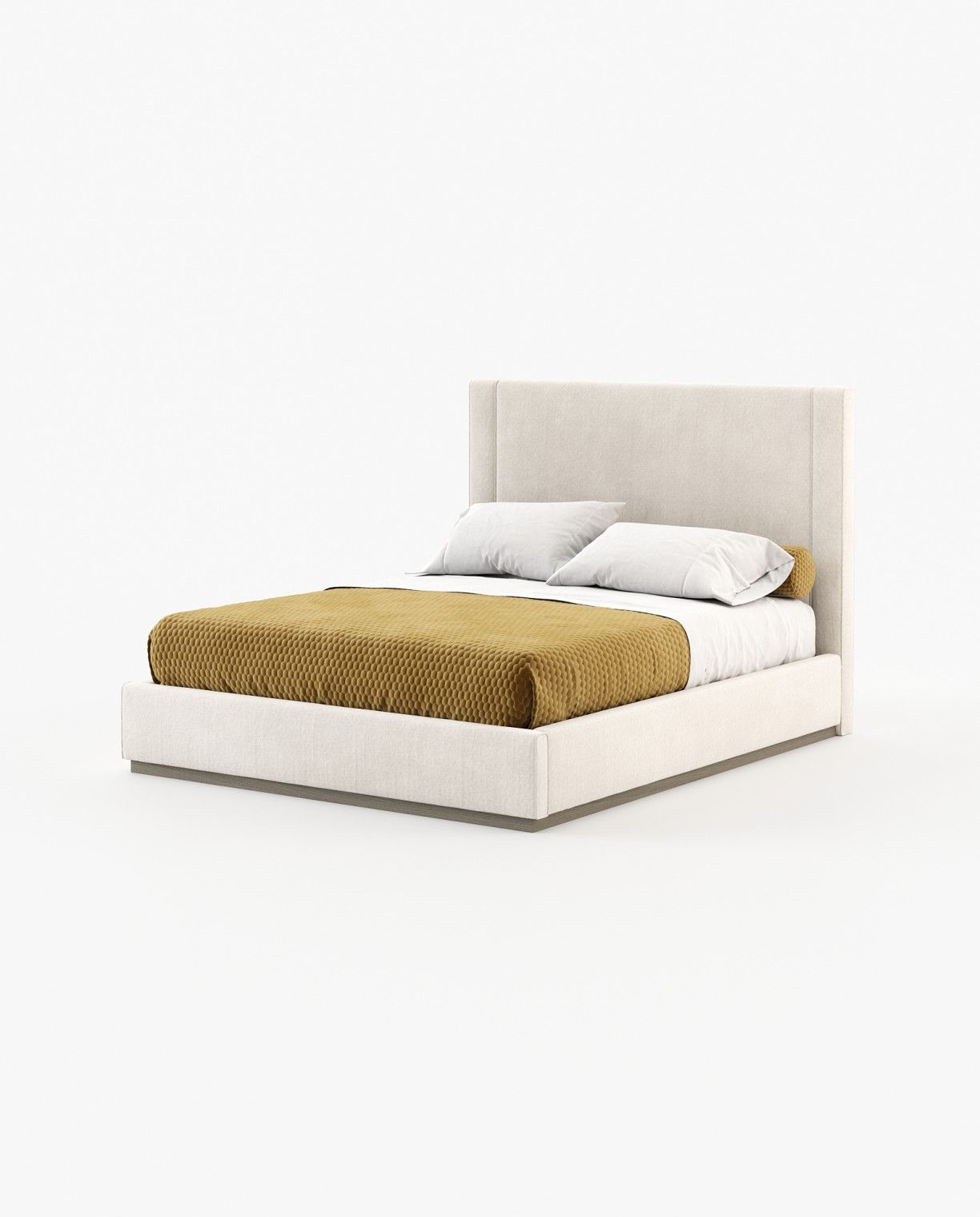 Laskasas CORIN Bed & Headboard Xangai White - Araco Interiors