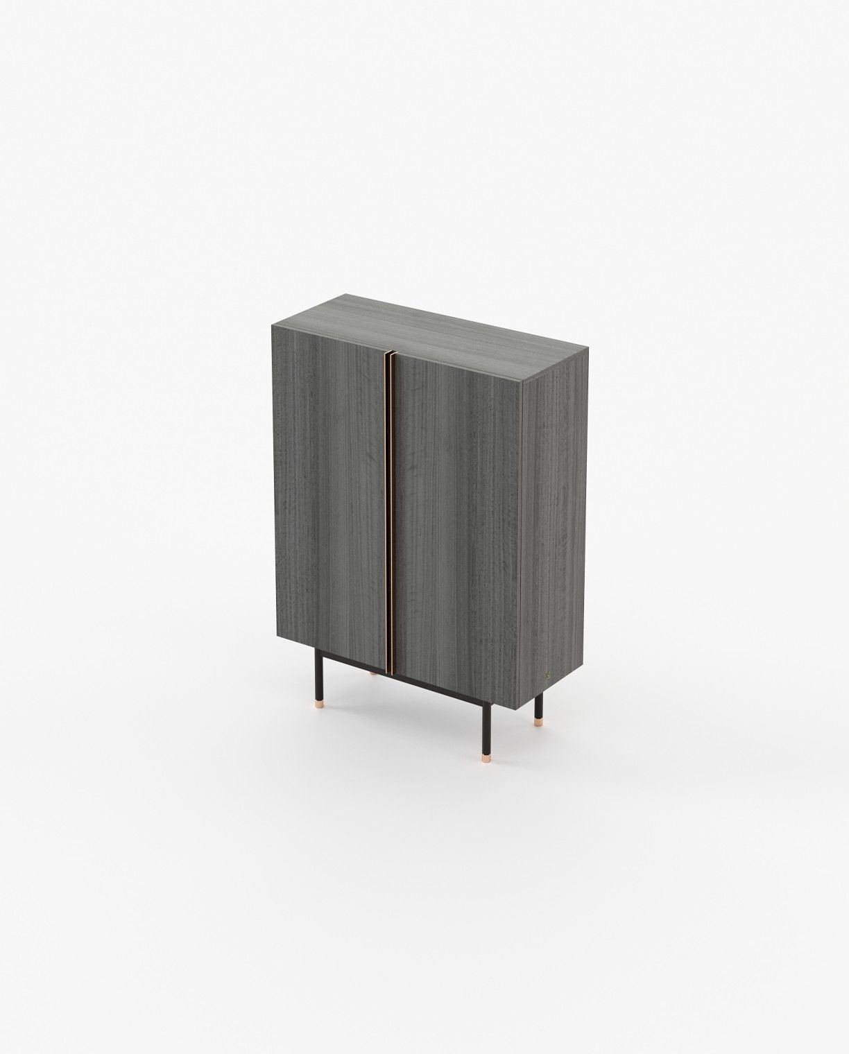 Laskasas CUBA Bar Cabinet Grey Eucalyptus Veneer Matte - Araco Interiors