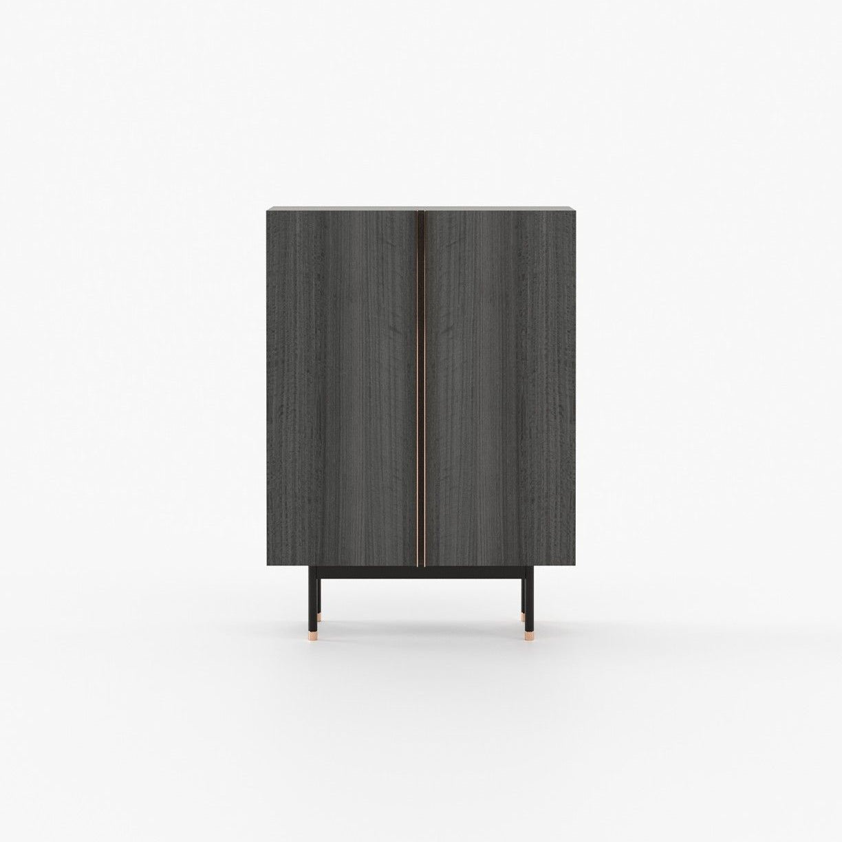 Laskasas CUBA Bar Cabinet Grey Eucalyptus Veneer Matte - Araco Interiors