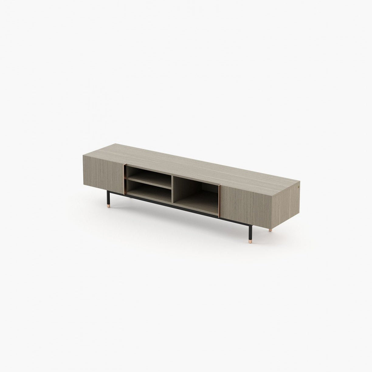 Laskasas CUBA Media Unit Aged Oak Veneer Matte - Araco Interiors