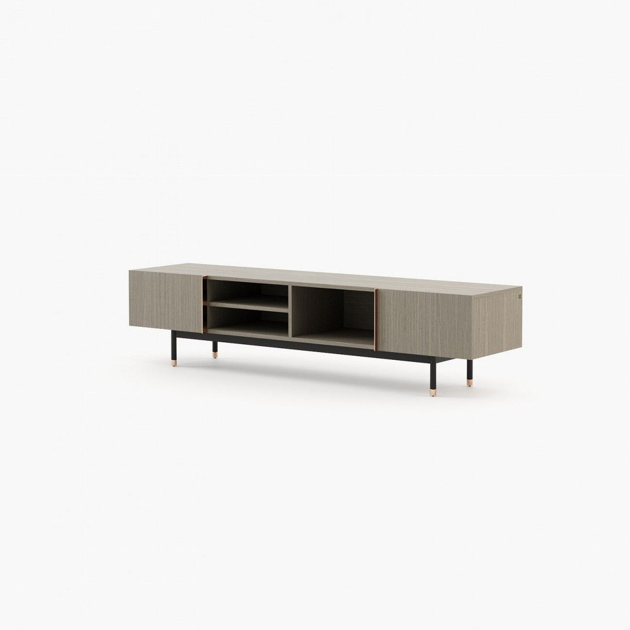 Laskasas CUBA Media Unit Aged Oak Veneer Matte - Araco Interiors