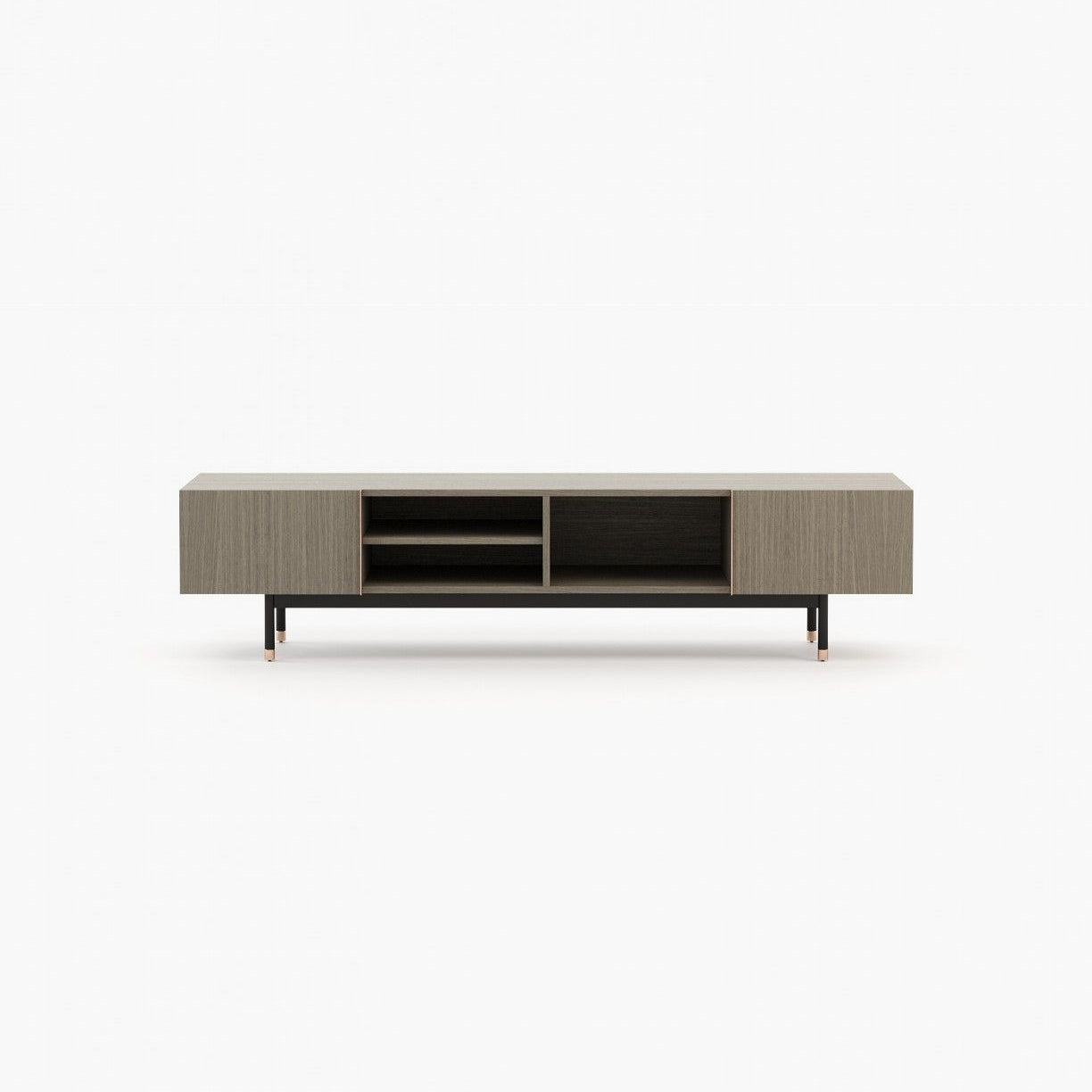 Laskasas CUBA Media Unit Aged Oak Veneer Matte - Araco Interiors