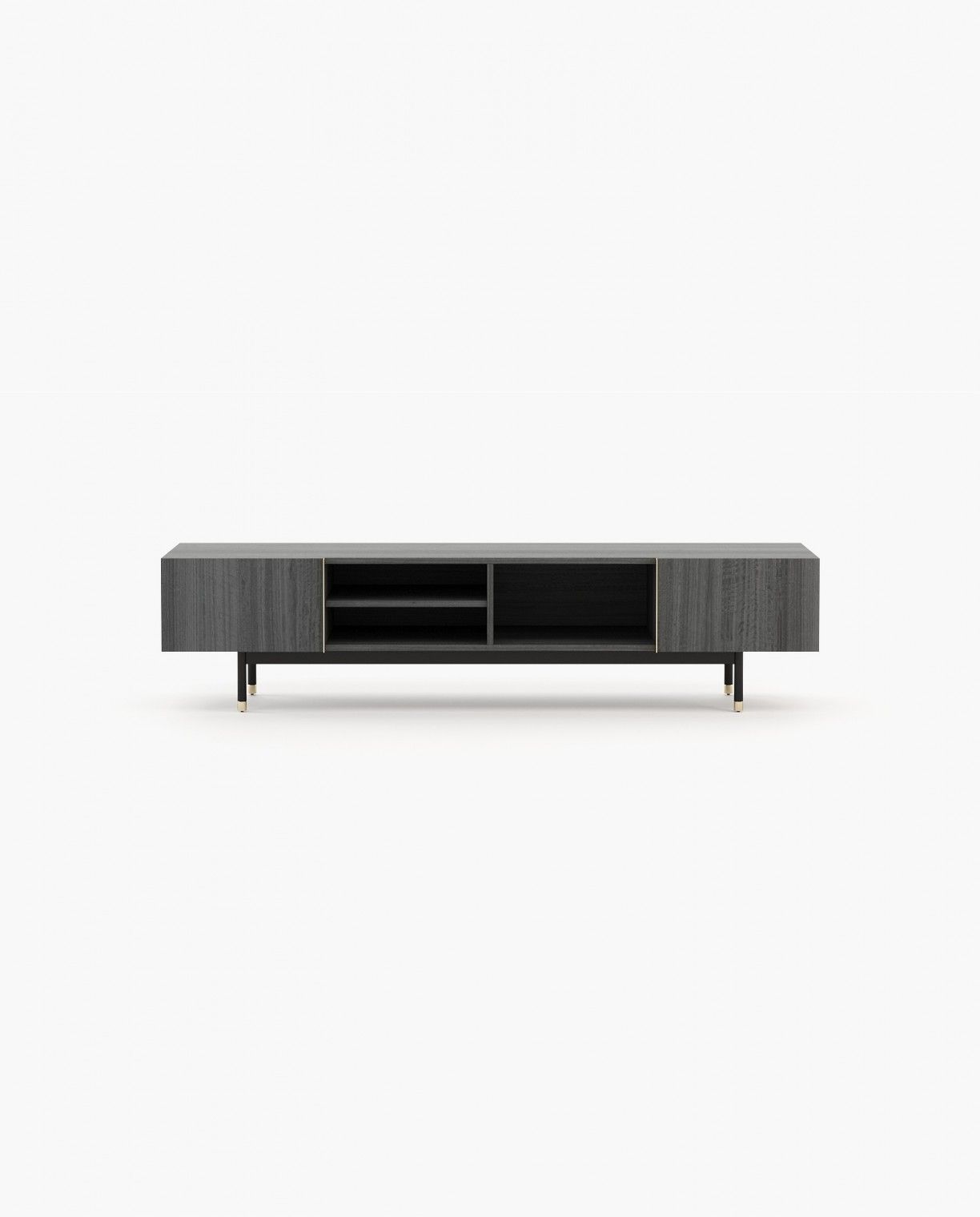 Laskasas CUBA Media Unit Grey Eucalyptus Veneer Matte - Araco Interiors