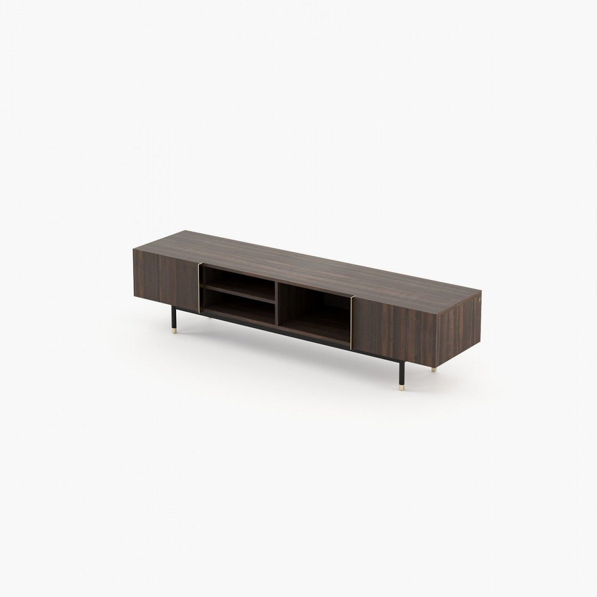 Laskasas CUBA Media Unit Smoked Eucalyptus Veneer Matte - Araco Interiors