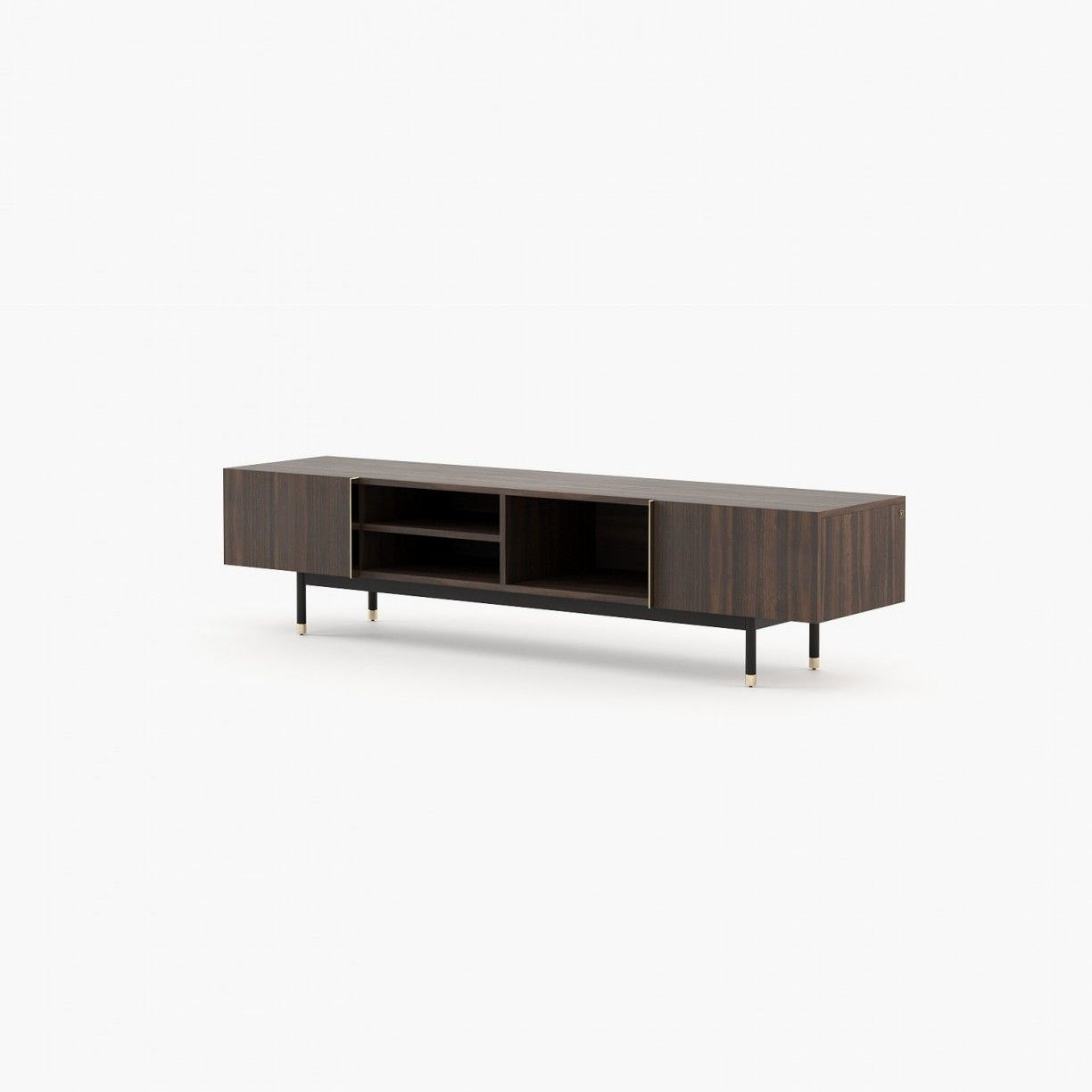 Laskasas CUBA Media Unit Smoked Eucalyptus Veneer Matte - Araco Interiors