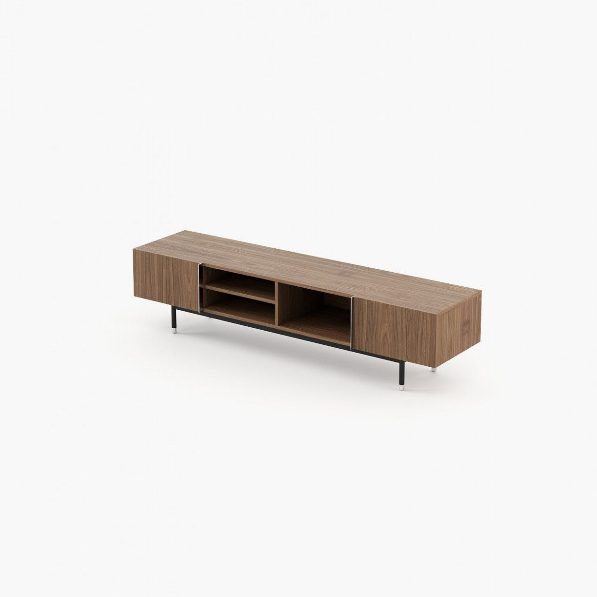 Laskasas CUBA Media Unit Walnut Veneer Matte - Araco Interiors