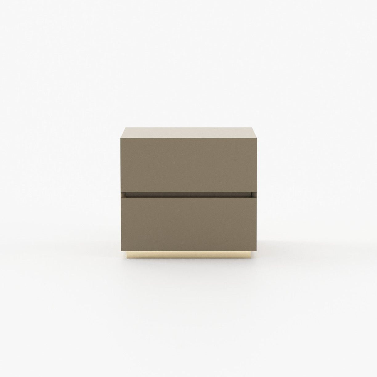 Laskasas DAKAR Bedside Cabinet & Table Beige Grey Lacquer Matte - Araco Interiors
