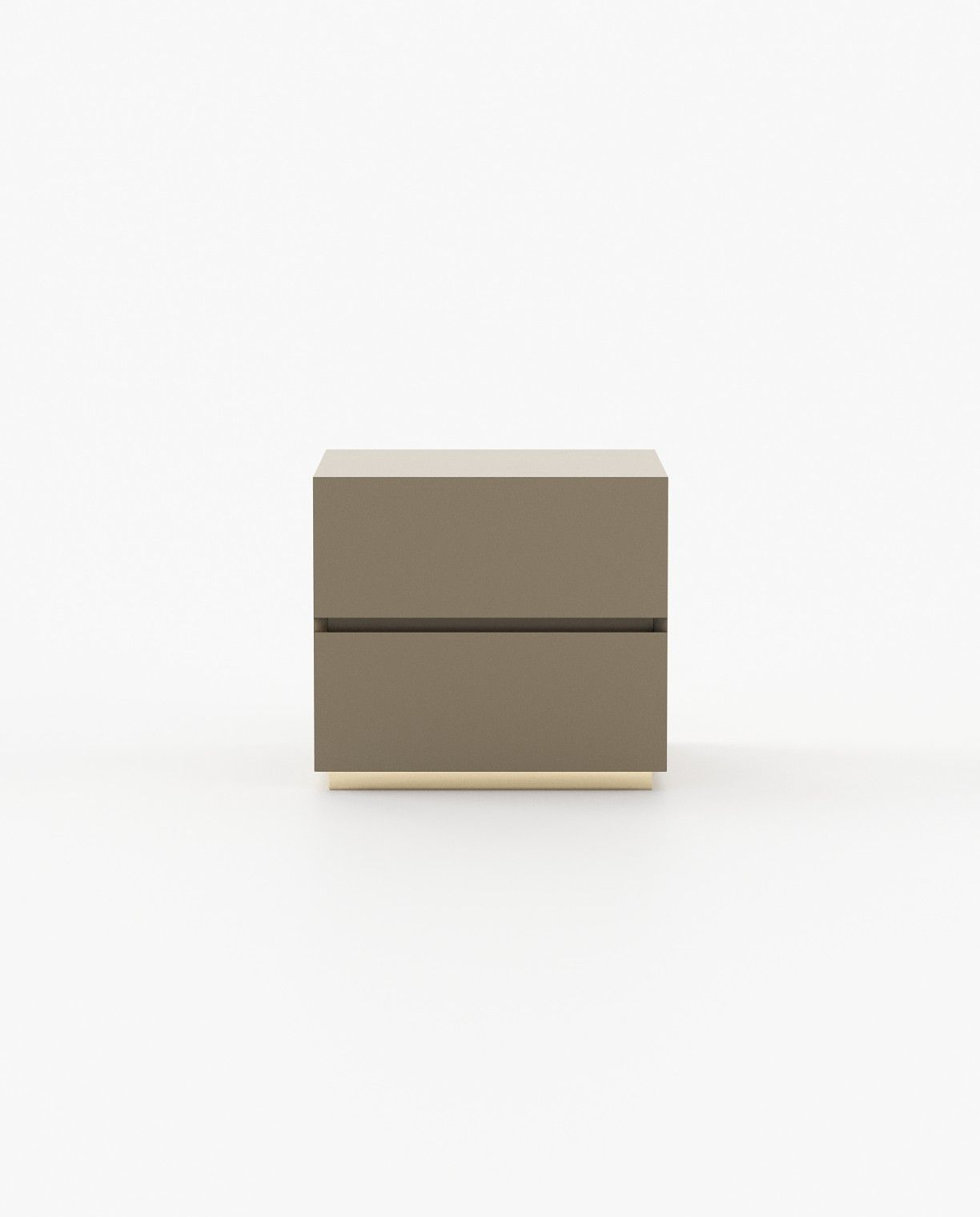 Laskasas DAKAR Bedside Cabinet & Table Beige Grey Lacquer Matte - Araco Interiors