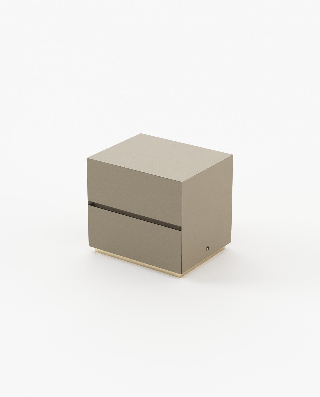 Laskasas DAKAR Bedside Cabinet & Table Beige Grey Lacquer Matte - Araco Interiors