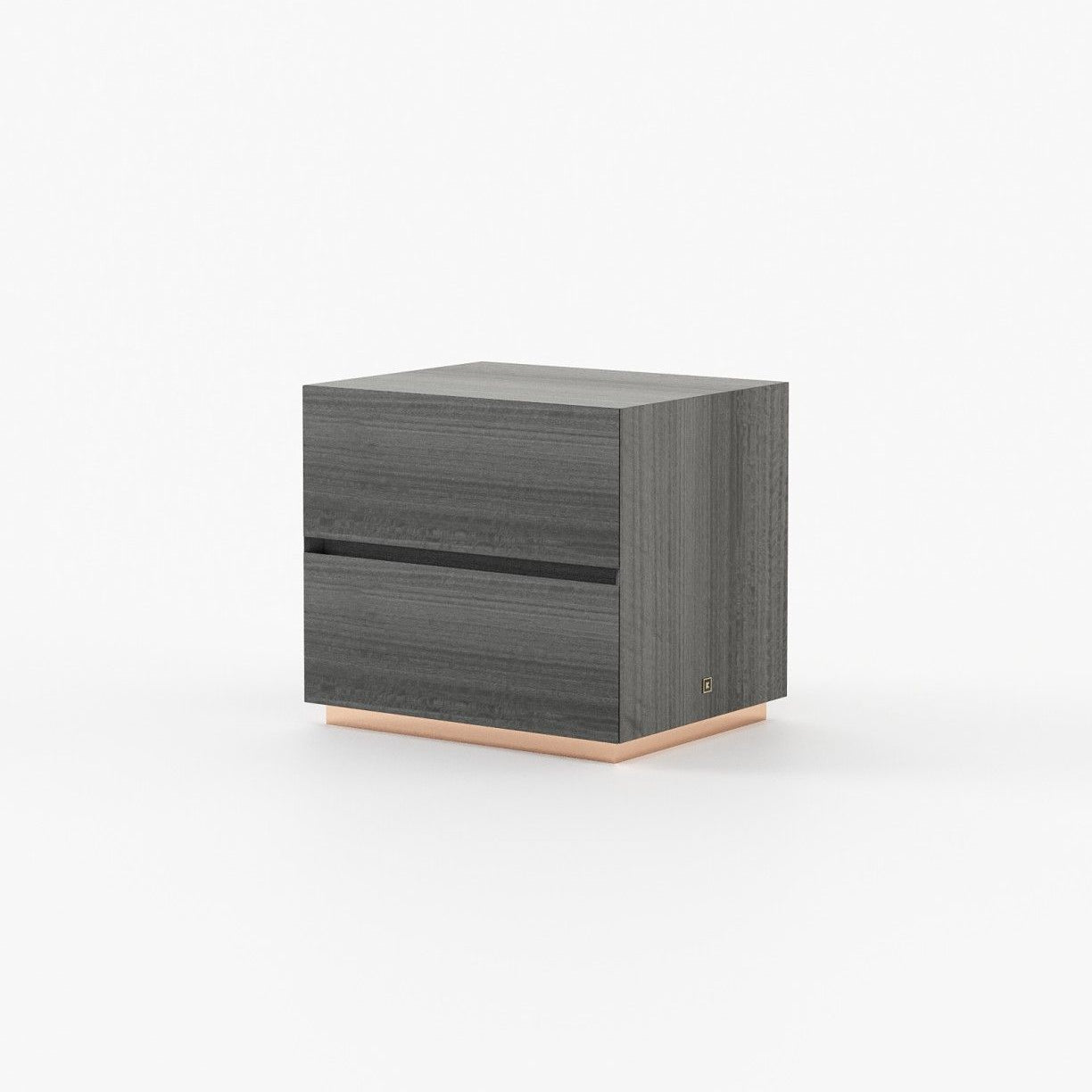 Laskasas DAKAR Bedside Cabinet & Table Grey Eucalyptus Veneer Matte - Araco Interiors