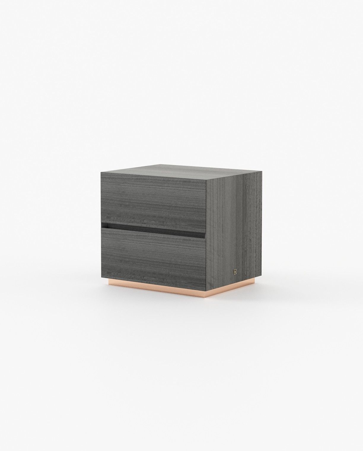 Laskasas DAKAR Bedside Cabinet & Table Grey Eucalyptus Veneer Matte - Araco Interiors