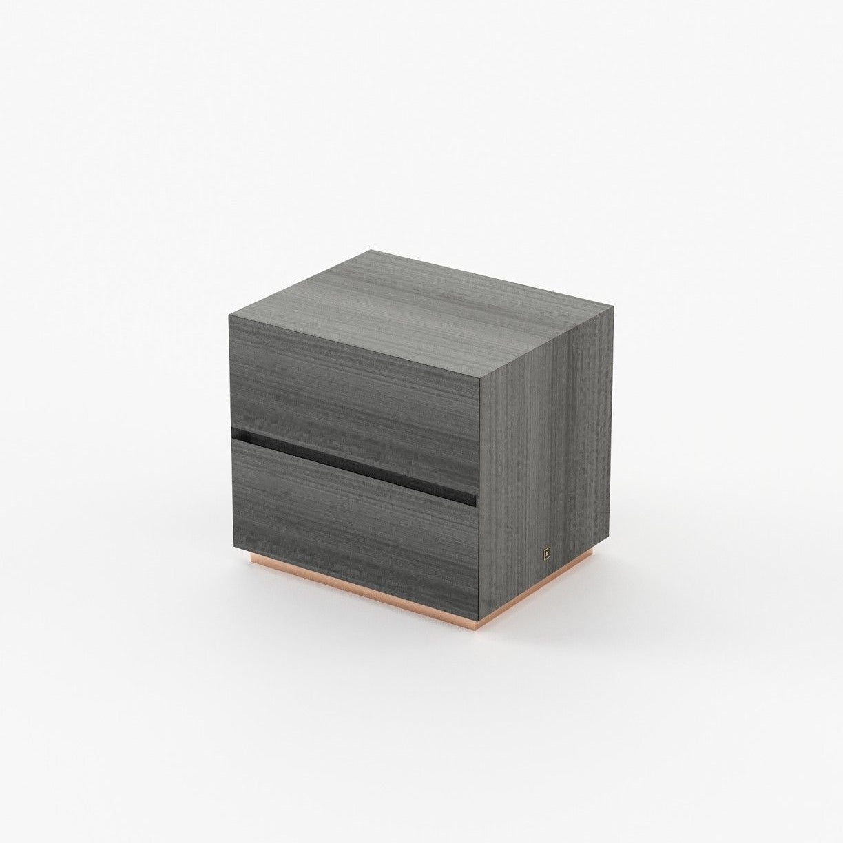 Laskasas DAKAR Bedside Cabinet & Table Grey Eucalyptus Veneer Matte - Araco Interiors